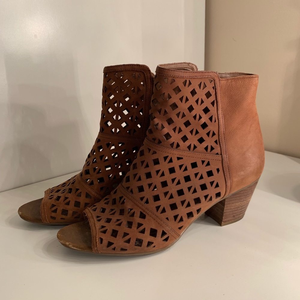 Open toe booties